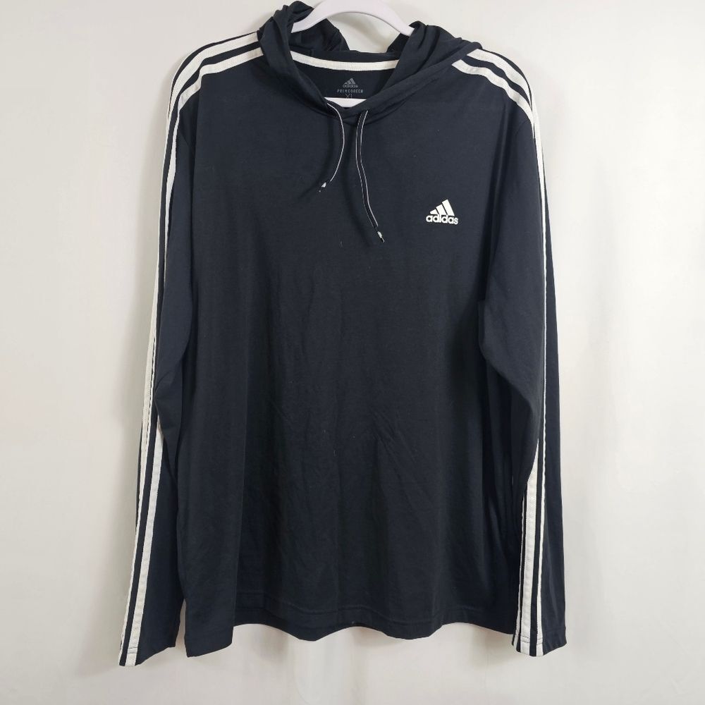 Adidas Primegreen Hooded Long Sleeve Pullover In Black - Size XL